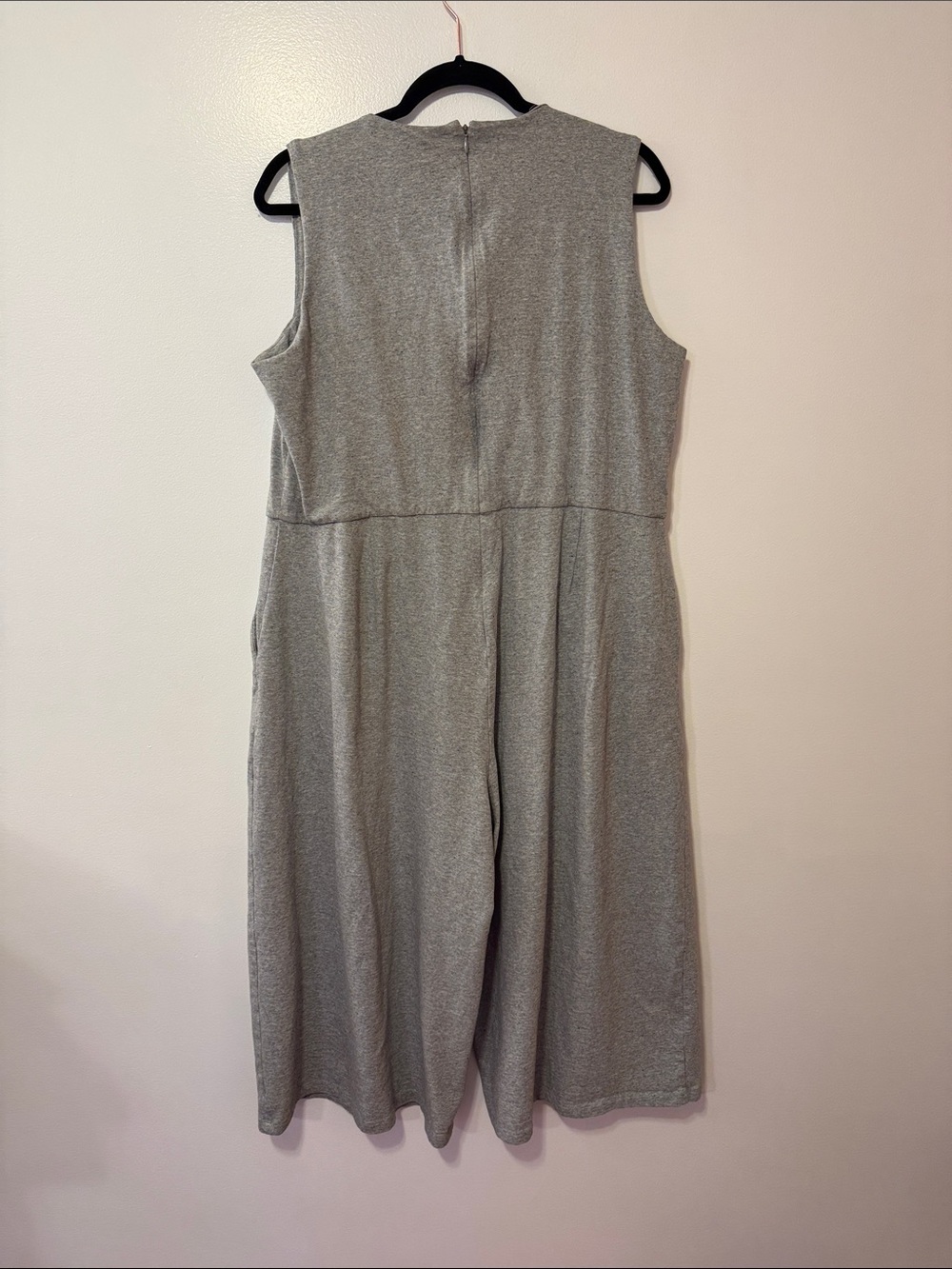 Eileen Fisher Gray Sleeveless Wide Leg Jumpsuit Women’s XL Minimalist - Picture 6 of 7